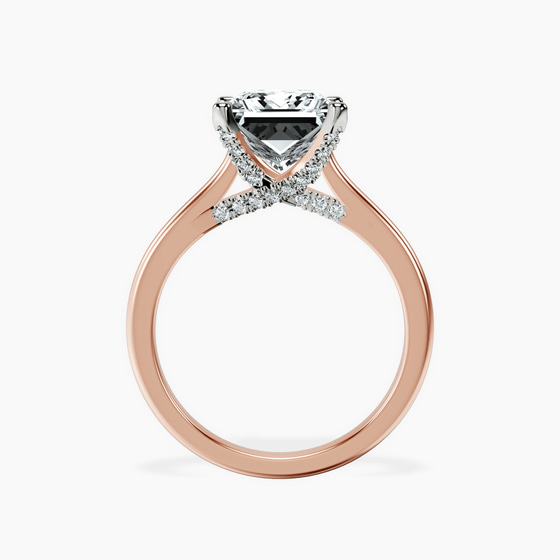 Agnes Criss cross Prong Solitaire 1.5mm Lab Diamond Ring left view