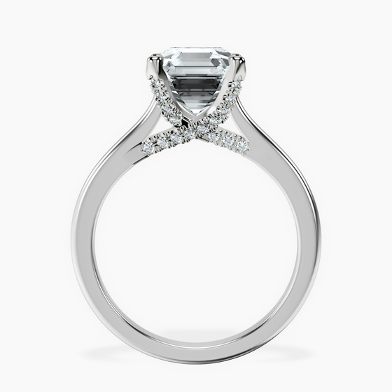 Agnes Criss cross Prong Solitaire 1.5mm Lab Diamond Ring left view