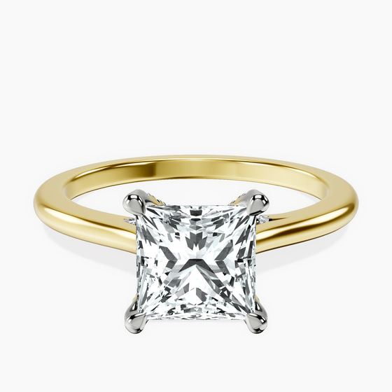 Agnes Criss cross Prong Solitaire 1.5mm Lab Diamond Ring front view