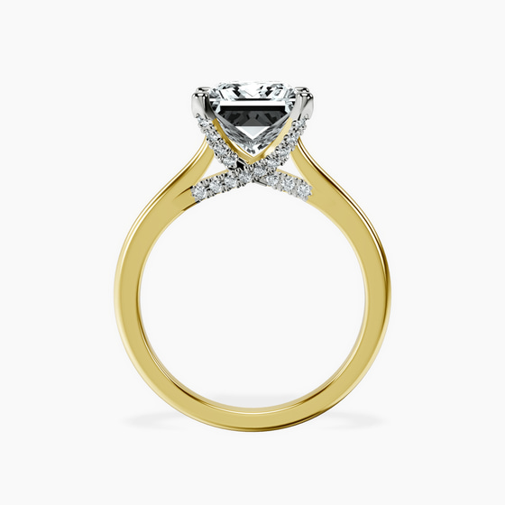 Agnes Criss cross Prong Solitaire 1.5mm Lab Diamond Ring left view