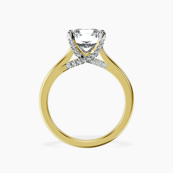 Agnes Criss cross Prong Solitaire 1.5mm Lab Diamond Ring left view