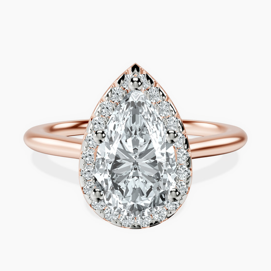 Harriet Halo 1.5mm Lab Diamond Ring front view
