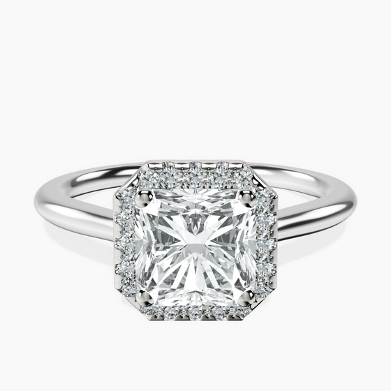 Harriet Halo 1.5mm Lab Diamond Ring front view