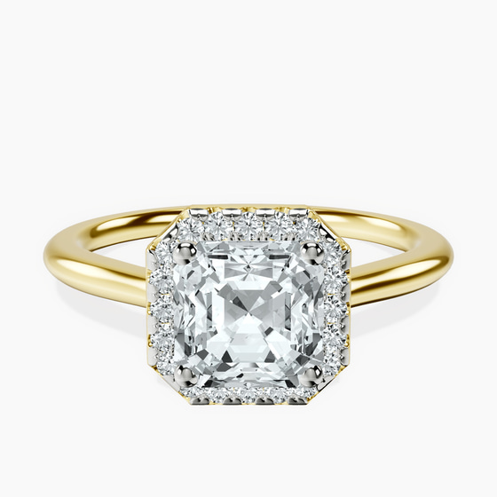 Harriet Halo 1.5mm Lab Diamond Ring front view