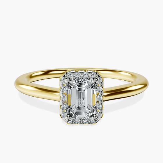 Harriet Halo 1.5mm Lab Diamond Ring front view
