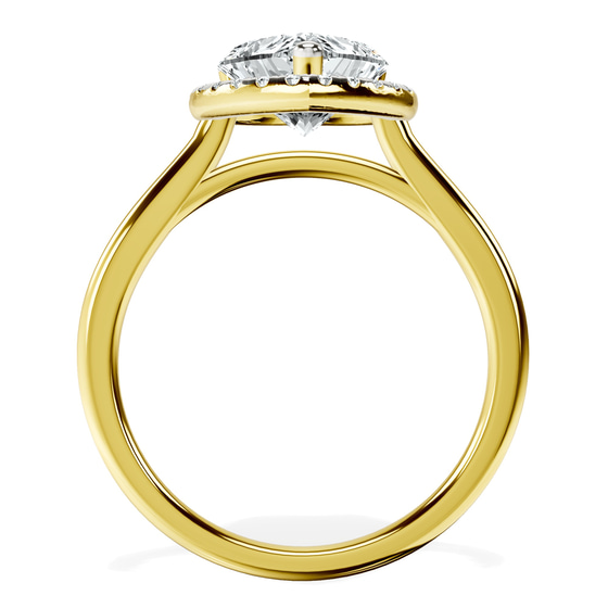 Harriet Halo 1.5mm Lab Diamond Ring top view
