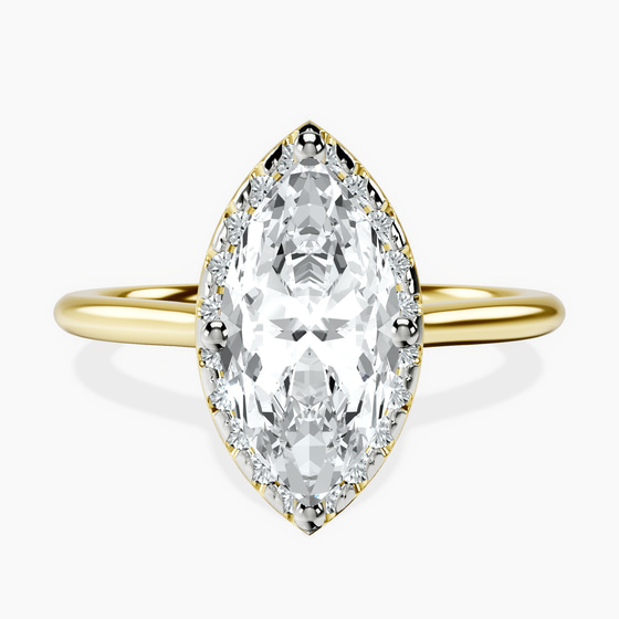Harriet Halo 1.5mm Lab Diamond Ring front view
