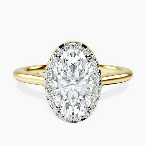 Harriet Halo 1.5mm Lab Diamond Ring front view