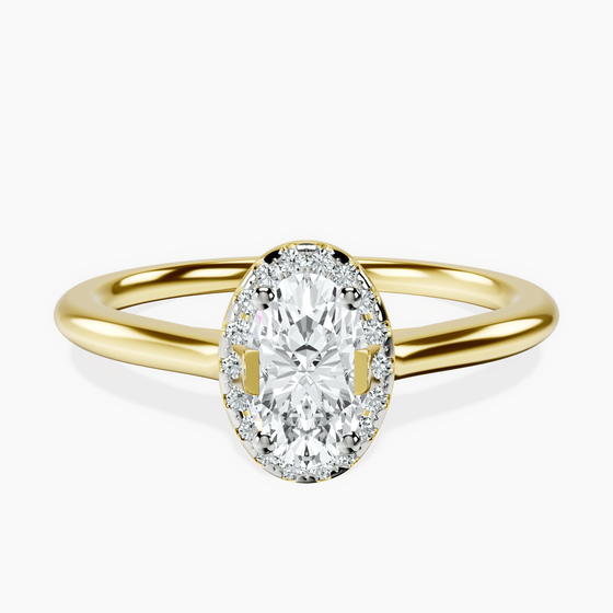 Harriet Halo 1.5mm Lab Diamond Ring front view