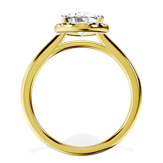 Harriet Halo 1.5mm Lab Diamond Ring top view