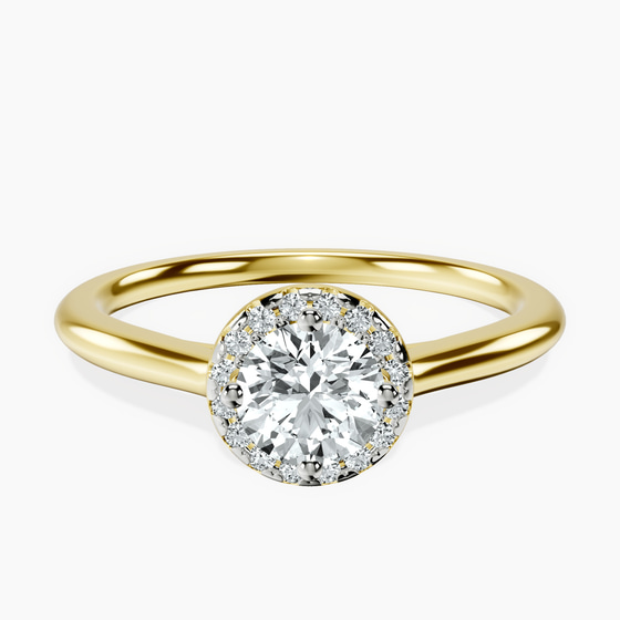 Harriet Halo 1.5mm Lab Diamond Ring front view