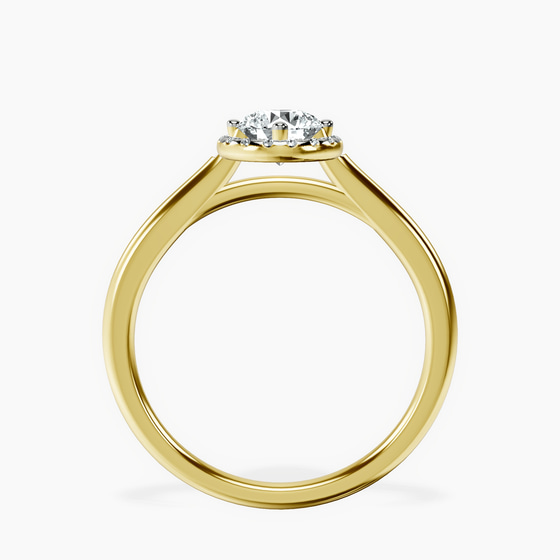 Harriet Halo 1.5mm Lab Diamond Ring left view