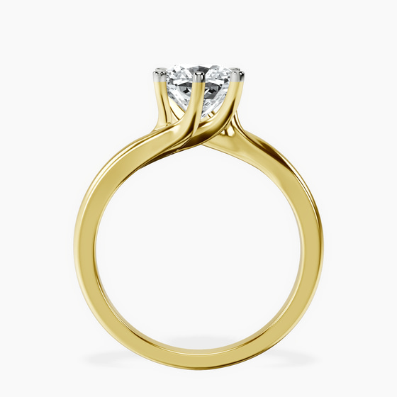 Seraphina Twist Prongs Solitaire 1.5mm Lab Diamond Ring left view