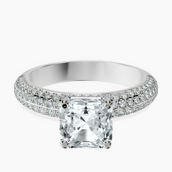 Casimer Secret Halo Lab Diamond Ring front view