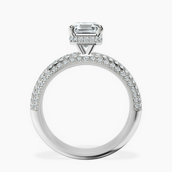 Casimer Secret Halo Lab Diamond Ring left view
