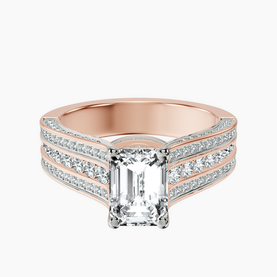 Idris Secret Halo Lab Diamond Ring front view