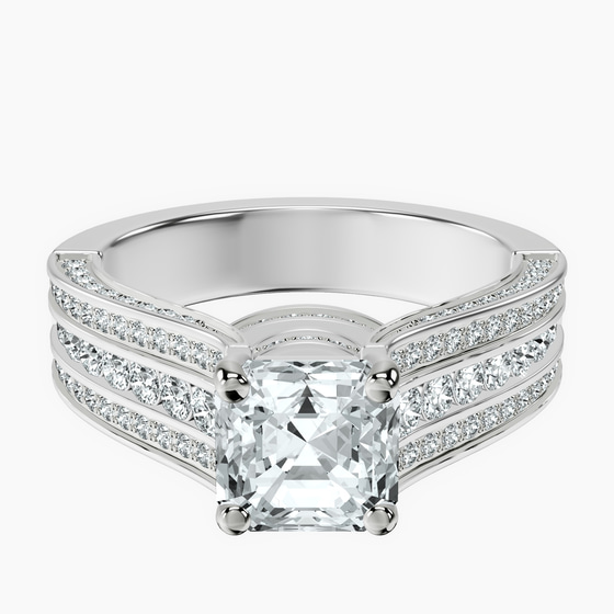 Idris Secret Halo Lab Diamond Ring front view
