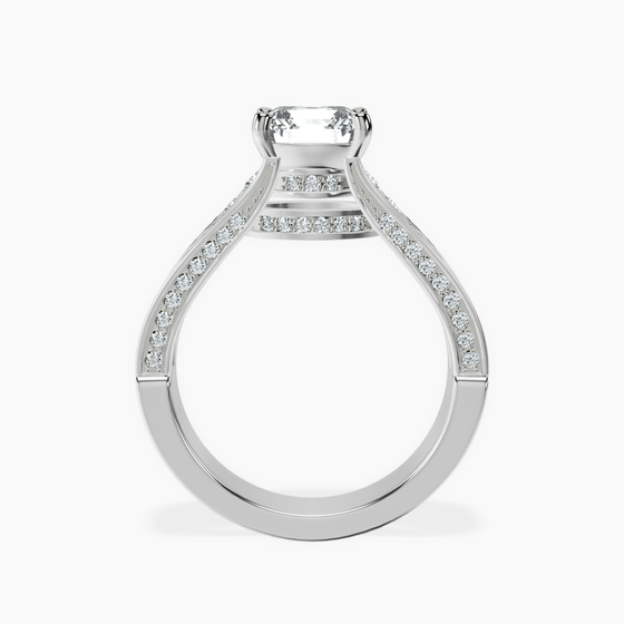 Idris Secret Halo Lab Diamond Ring left view