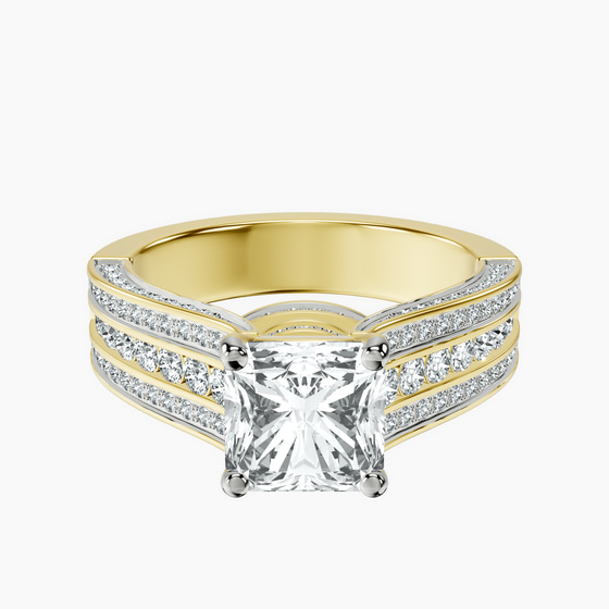 Idris Secret Halo Lab Diamond Ring front view