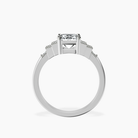 Joy Tapering Side Stone Lab Diamond Ring left view