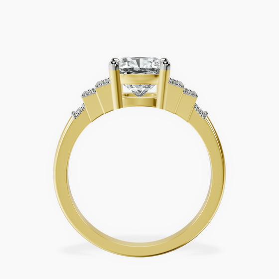 Joy Tapering Side Stone Lab Diamond Ring left view