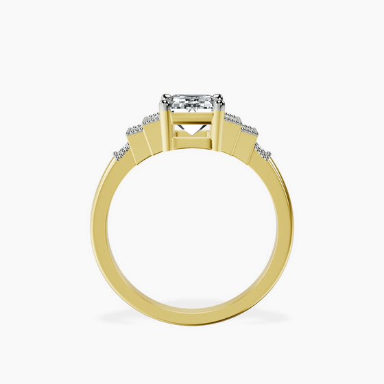 Joy Tapering Side Stone Lab Diamond Ring left view