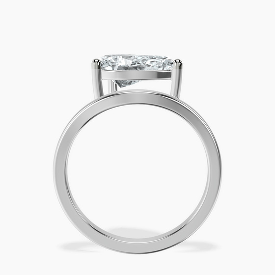 Crest Four Prong Solitaire Lab Diamond Ring top view