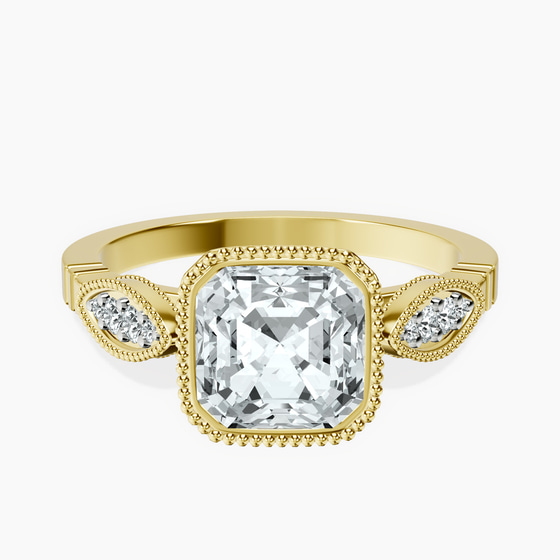 Everly Vintage Bezel Lab Diamond Ring front view