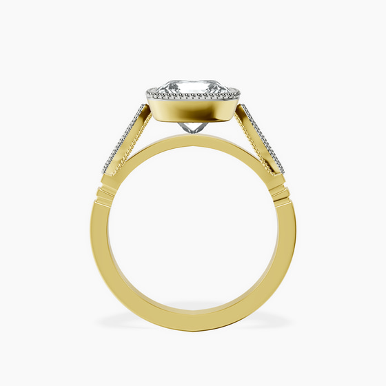 Everly Vintage Bezel Lab Diamond Ring left view