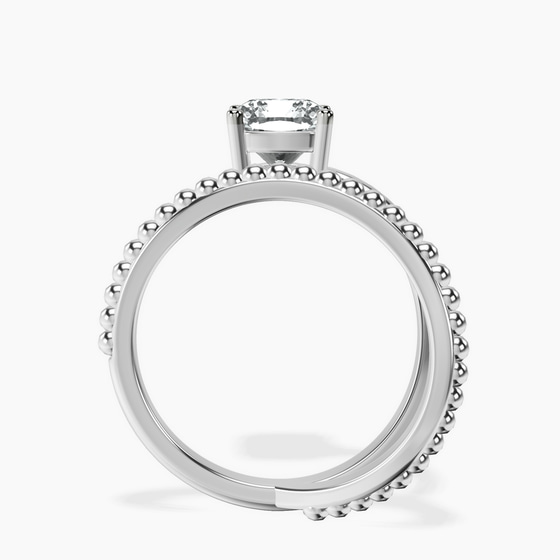 Crest Wrap Four Prong Solitaire Lab Diamond Ring left view