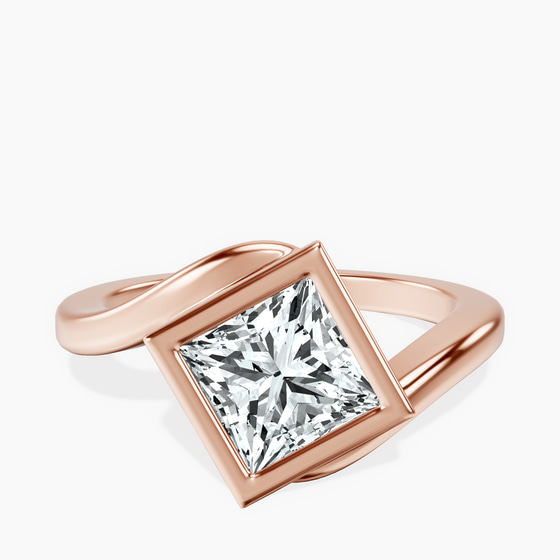 Ava Crest Lab Diamond Ring front view