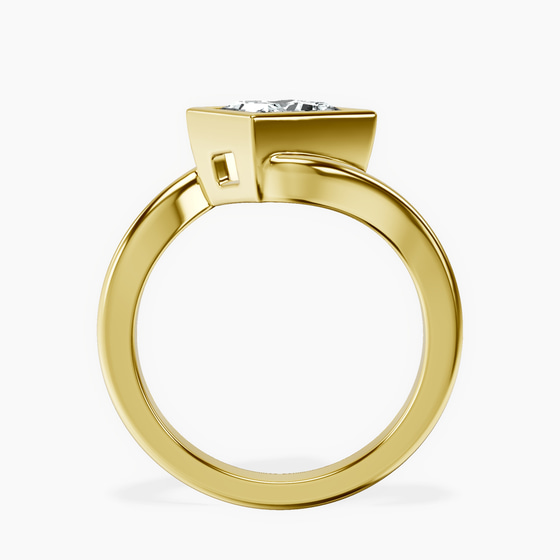 Ava Crest Lab Diamond Ring left view