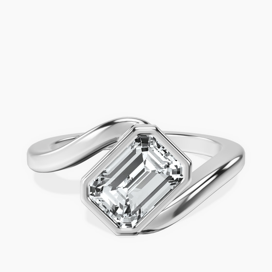 Ava Crest Lab Diamond Ring front view
