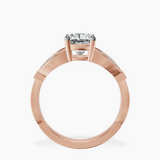 Nova Split Shank Vintage Lab Diamond Ring left view