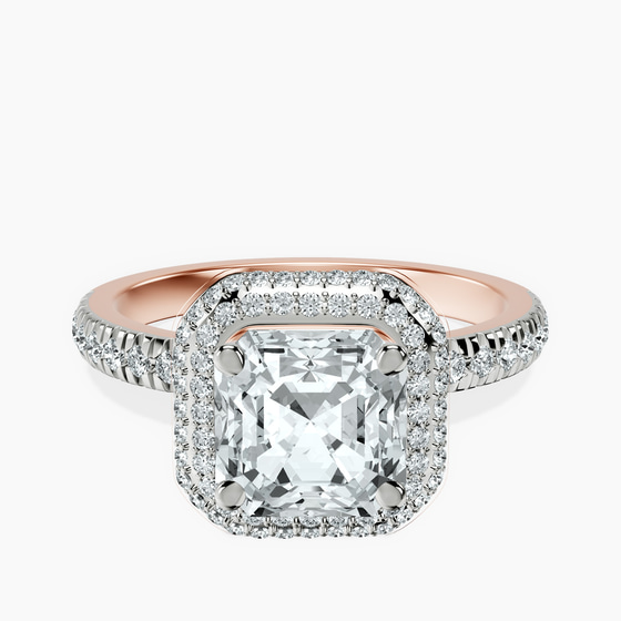 Amarya Secret Double Halo Lab Diamond Ring front view