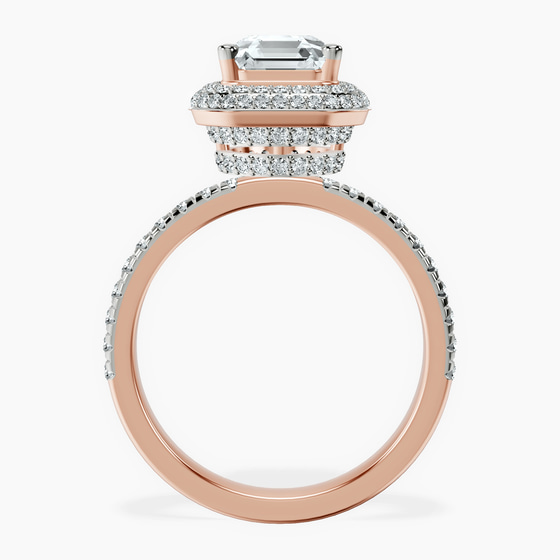 Amarya Secret Double Halo Lab Diamond Ring left view