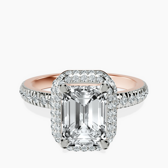 Amarya Secret Double Halo Lab Diamond Ring front view