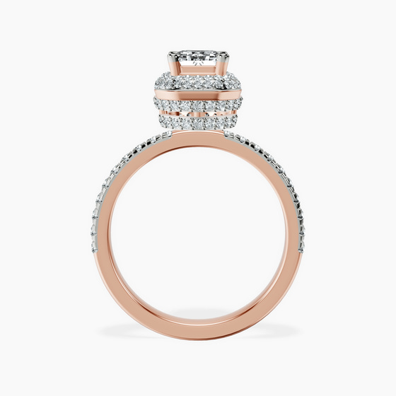 Amarya Secret Double Halo Lab Diamond Ring left view