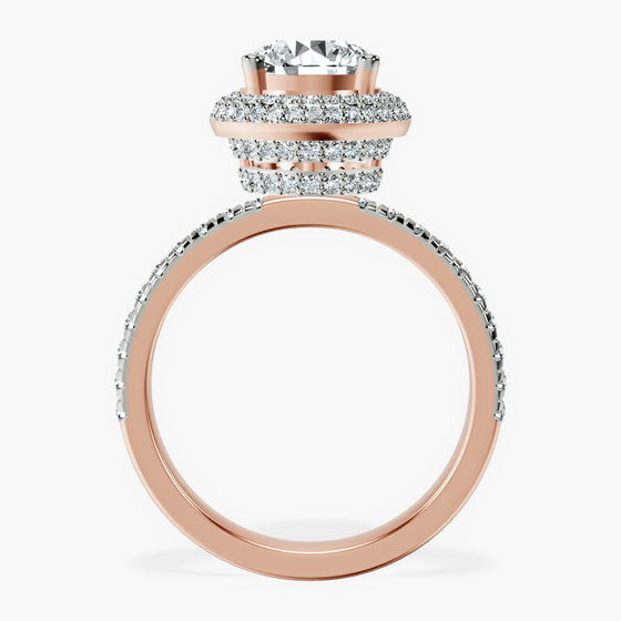 Amarya Secret Double Halo Lab Diamond Ring left view