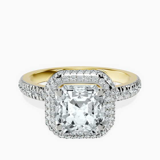 Amarya Secret Double Halo Lab Diamond Ring front view