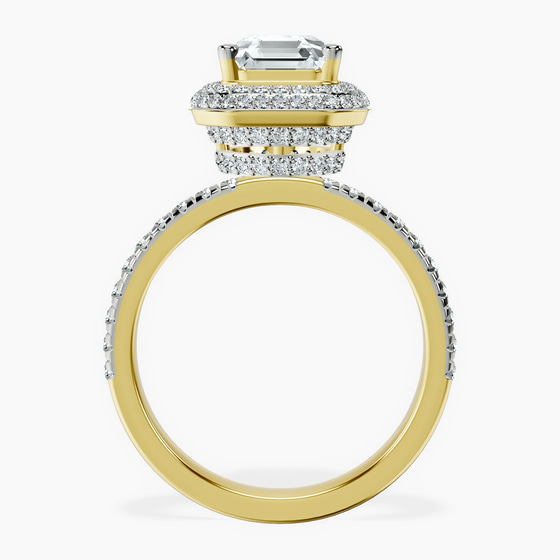 Amarya Secret Double Halo Lab Diamond Ring left view