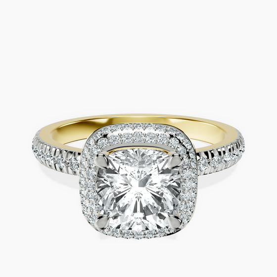 Amarya Secret Double Halo Lab Diamond Ring front view