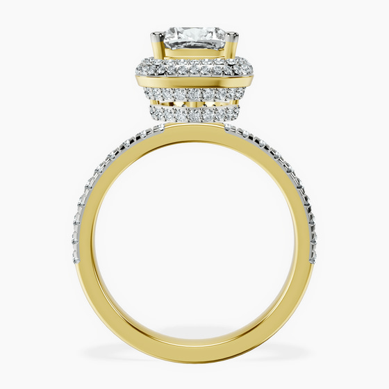 Amarya Secret Double Halo Lab Diamond Ring left view