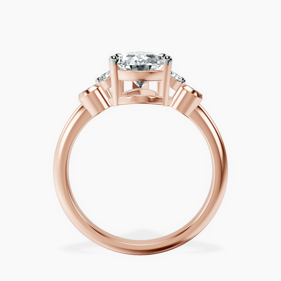 Amore Side Stone Lab Diamond Ring left view