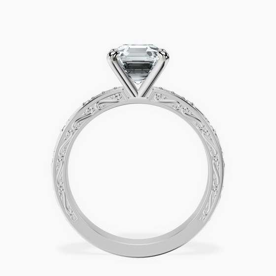Antique Allure Vintage Lab Diamond Ring left view