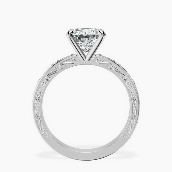 Antique Allure Vintage Lab Diamond Ring left view