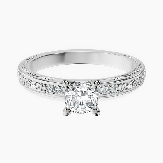 Antique Allure Vintage Lab Diamond Ring front view