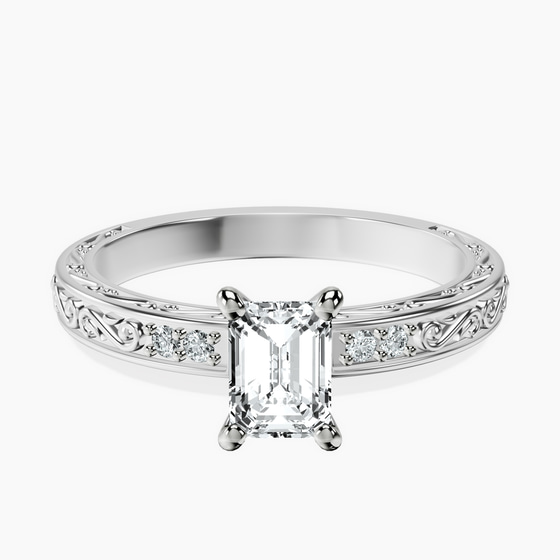 Antique Allure Vintage Lab Diamond Ring front view
