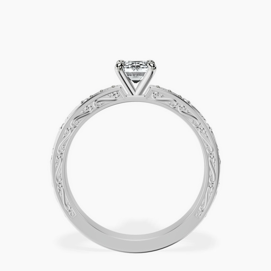 Antique Allure Vintage Lab Diamond Ring left view