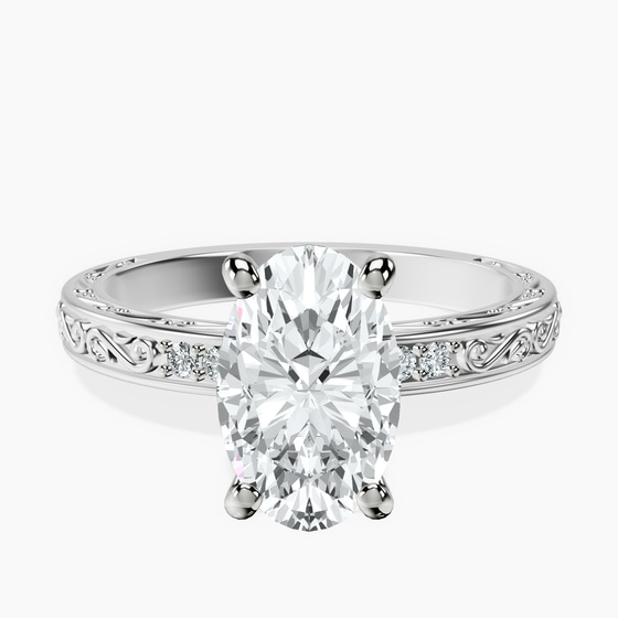 Antique Allure Vintage Lab Diamond Ring front view